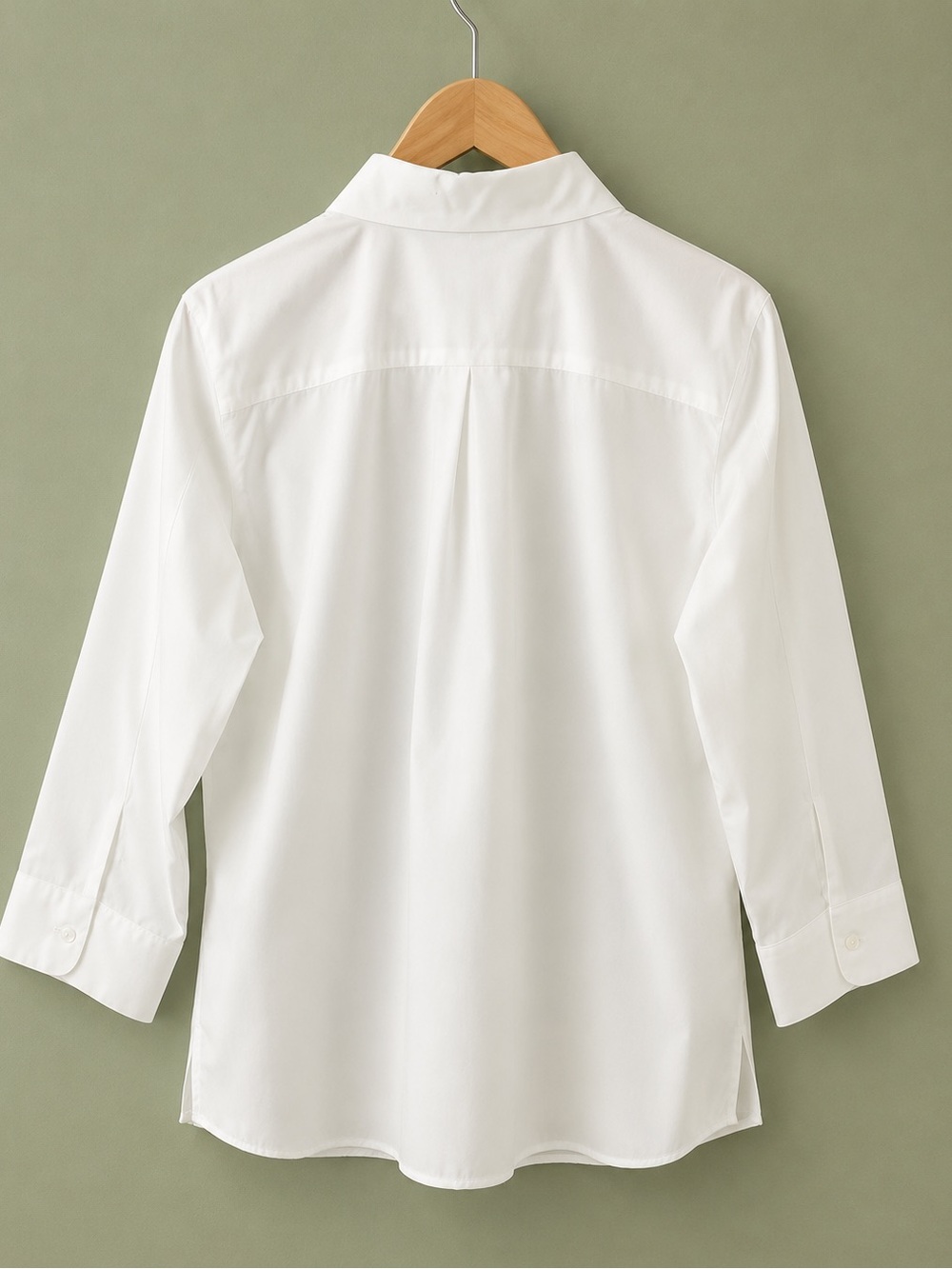 Foxcroft classic 3/4 sleeve button-front Shirt - Picture 4 of 4